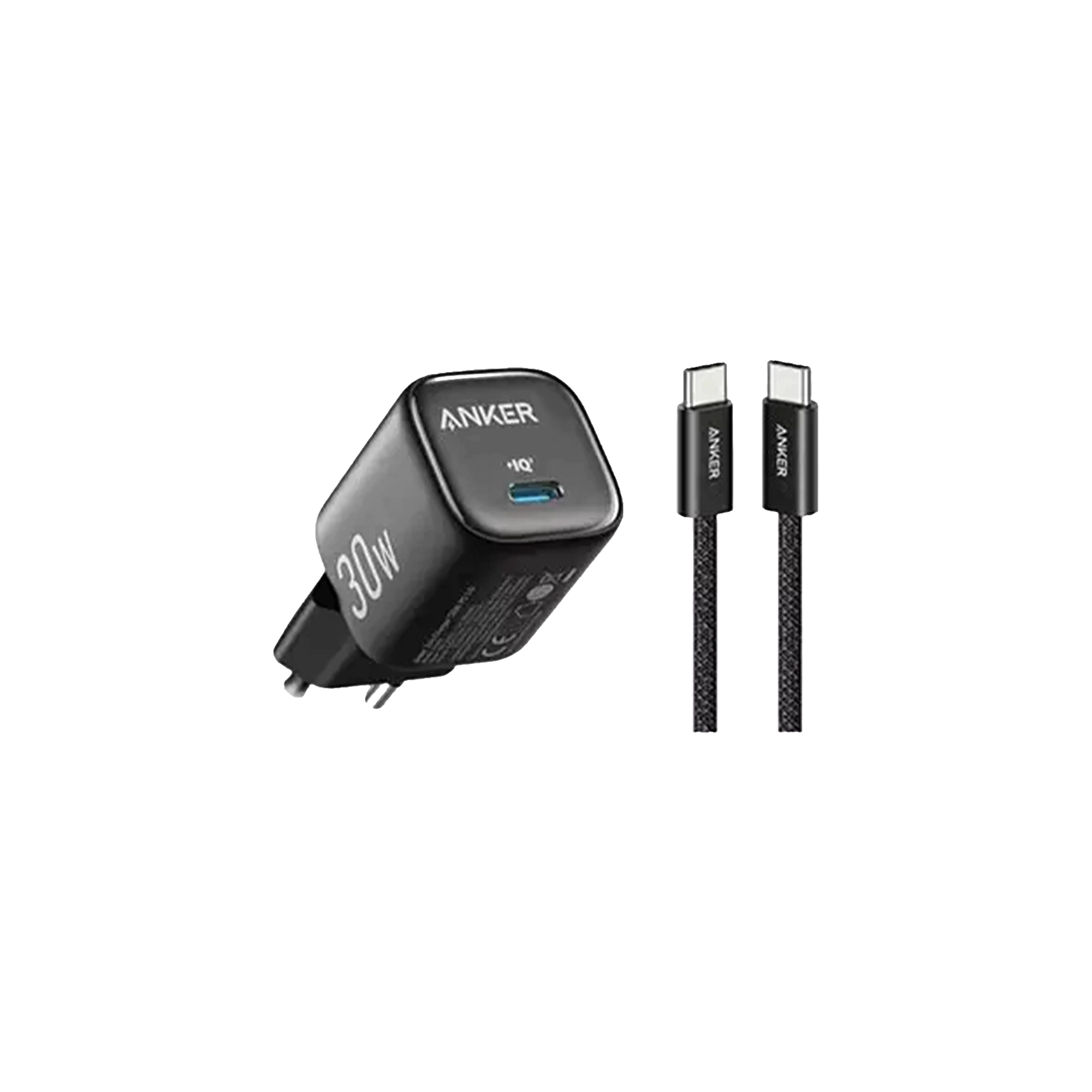 Anker Zolo Charger(30W,PD 3.0) with USB-C To C Cable